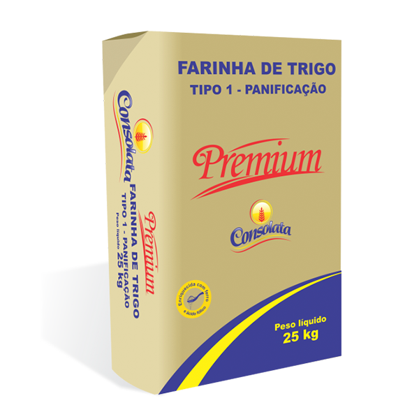 Farinha de trigo tipo 1 panificação premium 25kg